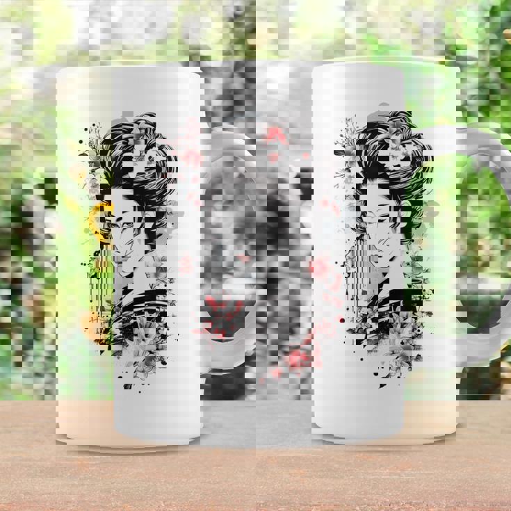 日本の芸者アートグラフィックtシャツ メンズ レディース キッズ コーヒーマグ ギフトのアイデア