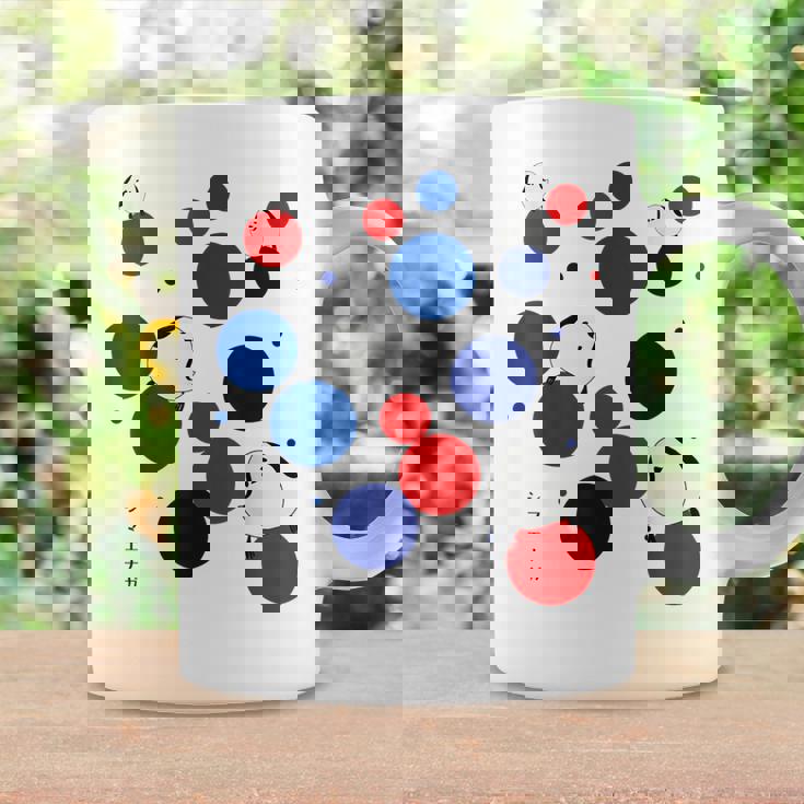 日本の野鳥 シマエナガ 赤 青 ドット 丸 水玉 関西 イベント 家族 お揃い コーヒーマグ ギフトのアイデア