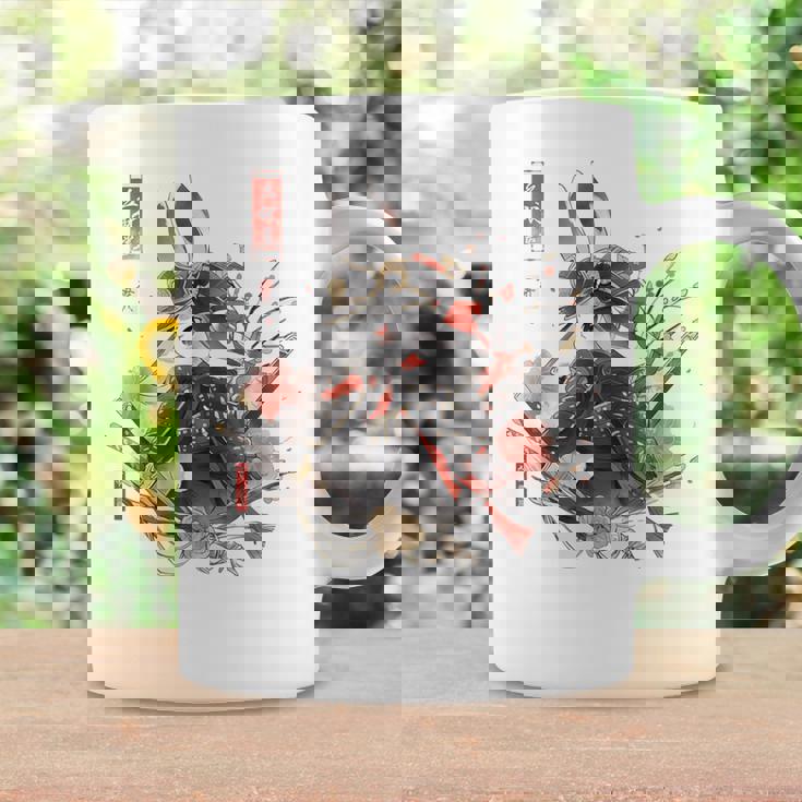 日本アート うさぎ 忍者 浮世絵 アニメスタイル サムライラビット コーヒーマグ ギフトのアイデア