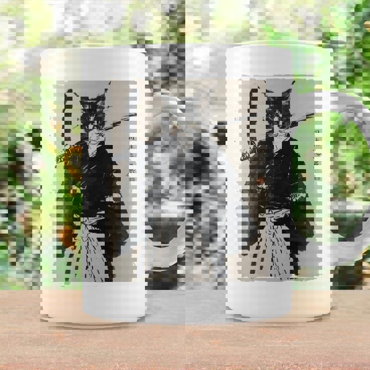 日本美術 猫 忍者 浮世絵 アニメ風 侍猫 長袖tシャツ コーヒーマグ ギフトのアイデア