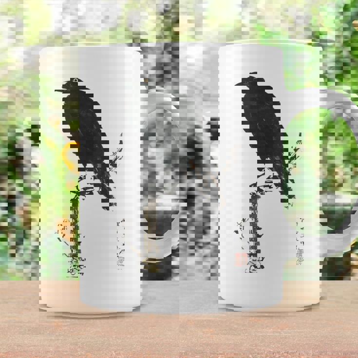 日本美術、浮世絵、河鍋暁斎、カラス 、レトロ、日本文化 コーヒーマグ ギフトのアイデア
