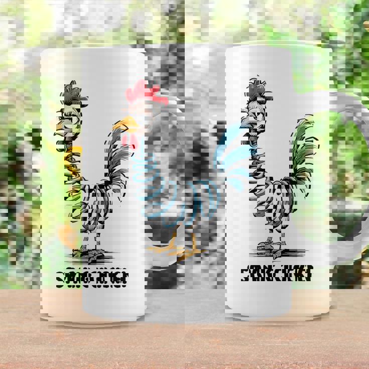 春のチキンチキンポゴスティックファニーチキン コーヒーマグ ギフトのアイデア