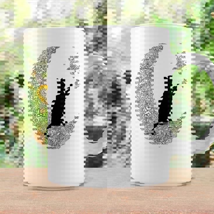 曼荼羅猫tシャツ レディース メンズ ユース 月と星 コーヒーマグ ギフトのアイデア