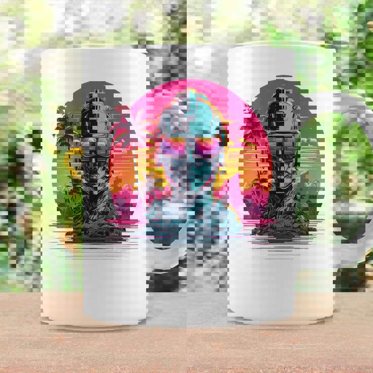 バックプリント 未来派 レトロ ヴェイパーウェーブ サイバーパンク 彫刻 コーヒーマグ ギフトのアイデア