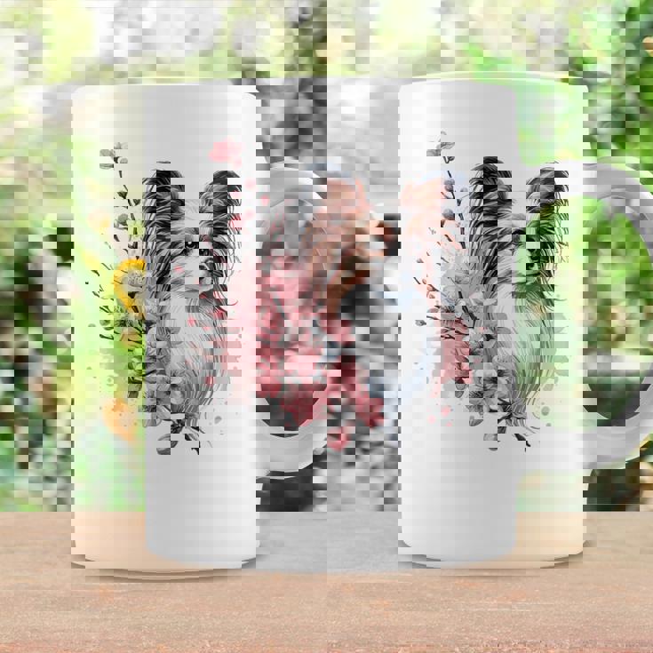 桜 水彩パピヨン コーヒーマグ ギフトのアイデア