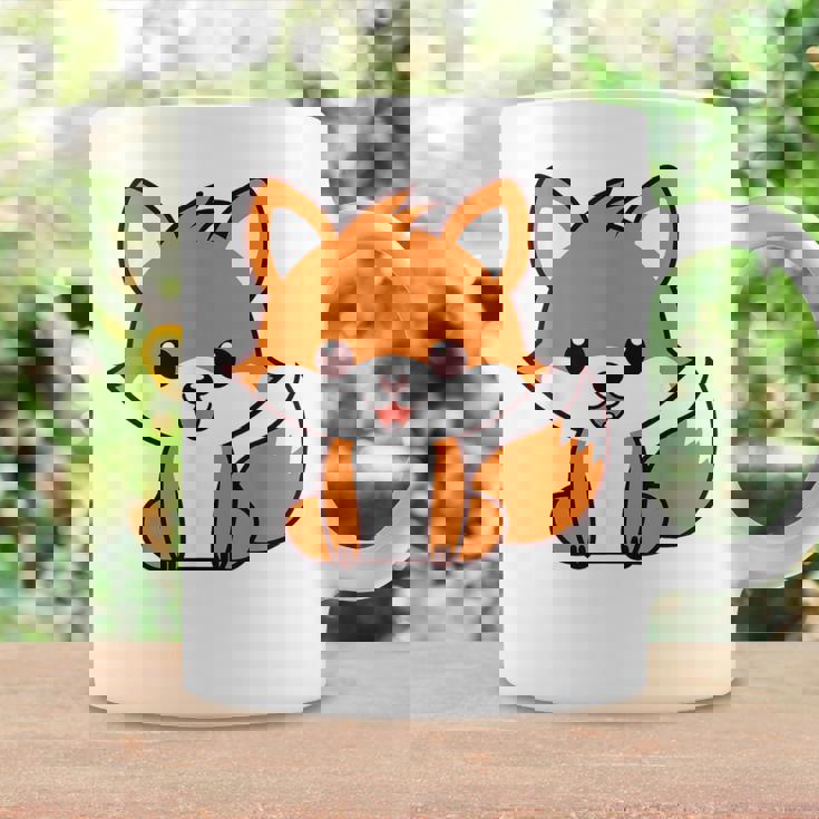 森のかわいい面白いキツネの子動物は小さなキツネが大好きです コーヒーマグ ギフトのアイデア