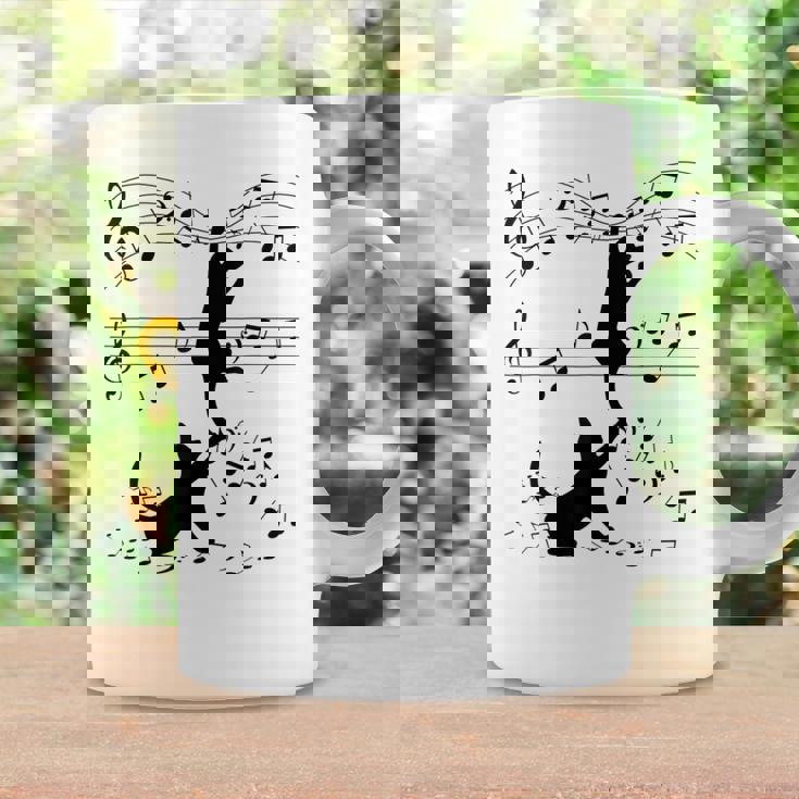 楽譜で遊ぶ面白い猫 コーヒーマグ ギフトのアイデア