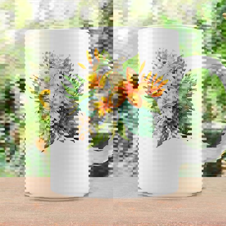 水彩 プルメリア ブーケ シャツ ハワイアン トロピカル フローラル コーヒーマグ ギフトのアイデア