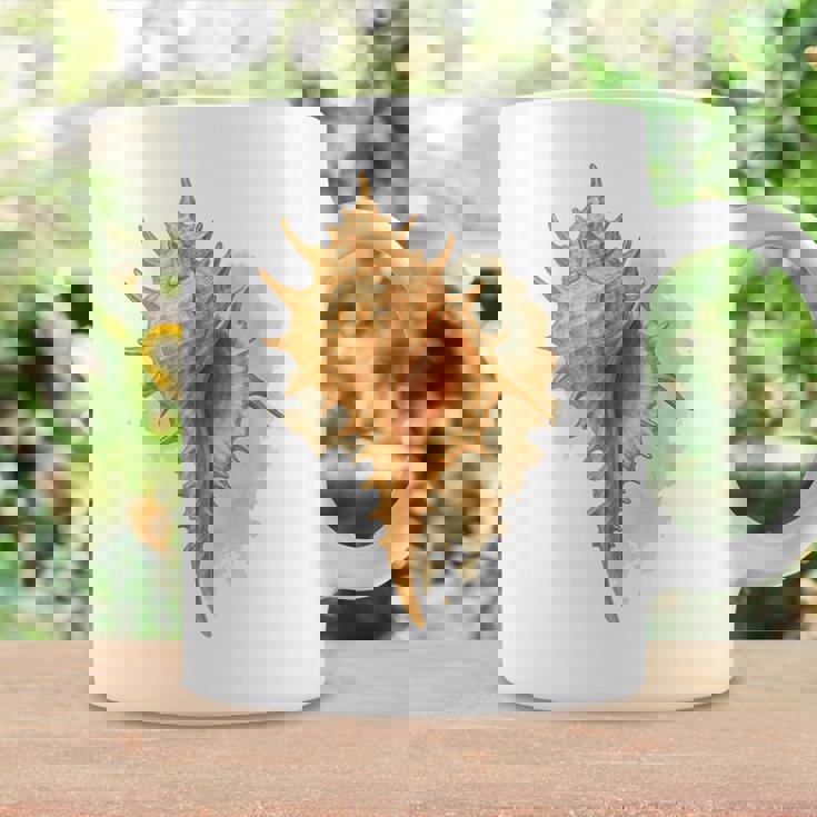 水彩 ムレックス 貝殻 貝殻 ハンティング ビーチコーミング コーヒーマグ ギフトのアイデア