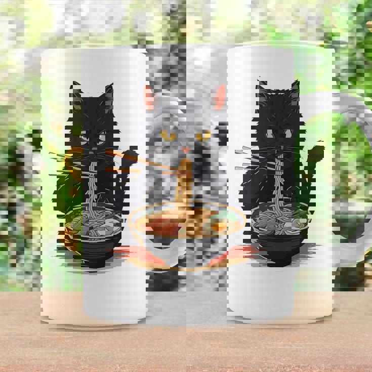 猫 ラーメン グラフィック 日本語 カワイイ アニメ 面白い ラーメン 猫 長袖tシャツ コーヒーマグ ギフトのアイデア