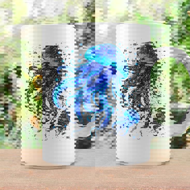 生物発光と水中世界クラゲ コーヒーマグ ギフトのアイデア