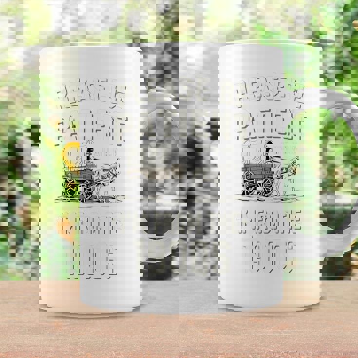 私は1900年代から面白いレトロから我慢してください 長袖tシャツ コーヒーマグ ギフトのアイデア