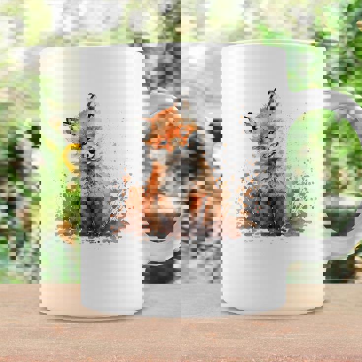 笑顔 水彩 キツネ 森林 動物 コーヒーマグ ギフトのアイデア