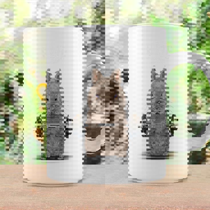 筋トレ ジム やる気がないなら家に帰れ ネザーランドドワーフ ウサギ ベージュ コーヒーマグ ギフトのアイデア