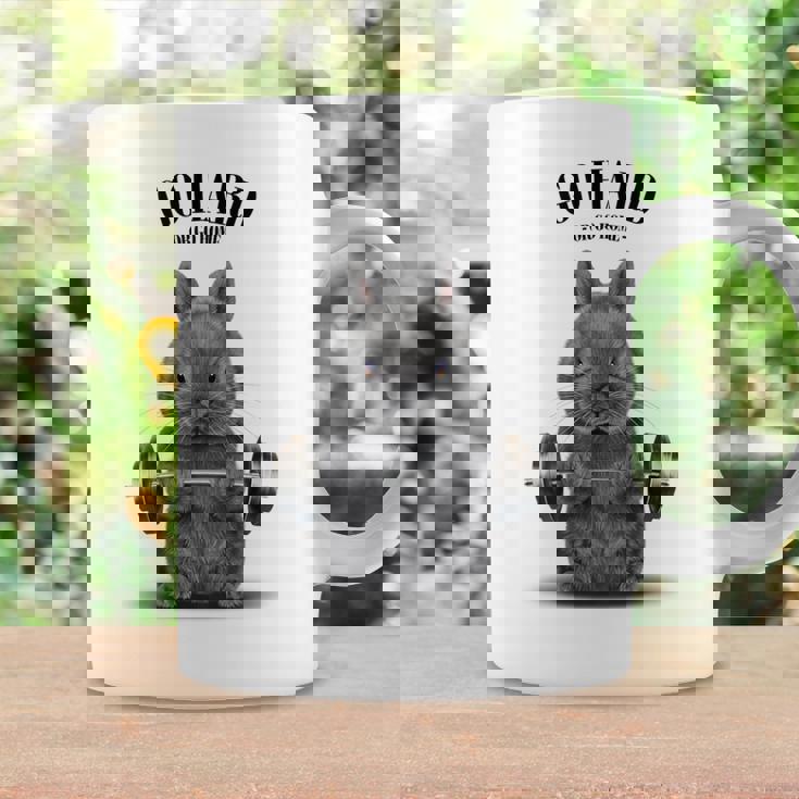 筋トレ ネザーランドドワーフ ウサギ ブルー コーヒーマグ ギフトのアイデア