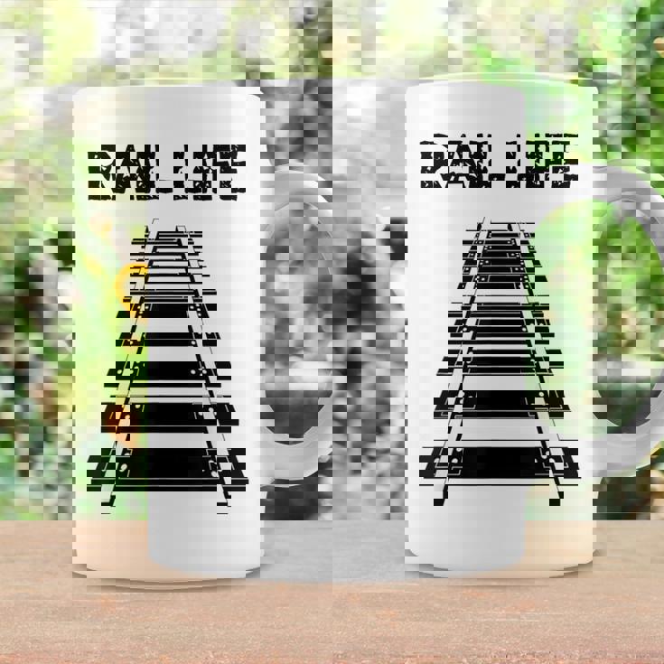 線路付きレールライフ 鉄道作業員と鉄道模型用 コーヒーマグ ギフトのアイデア