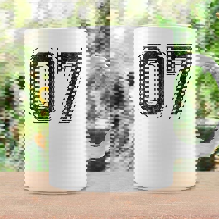 背中に07番 コーヒーマグ ギフトのアイデア