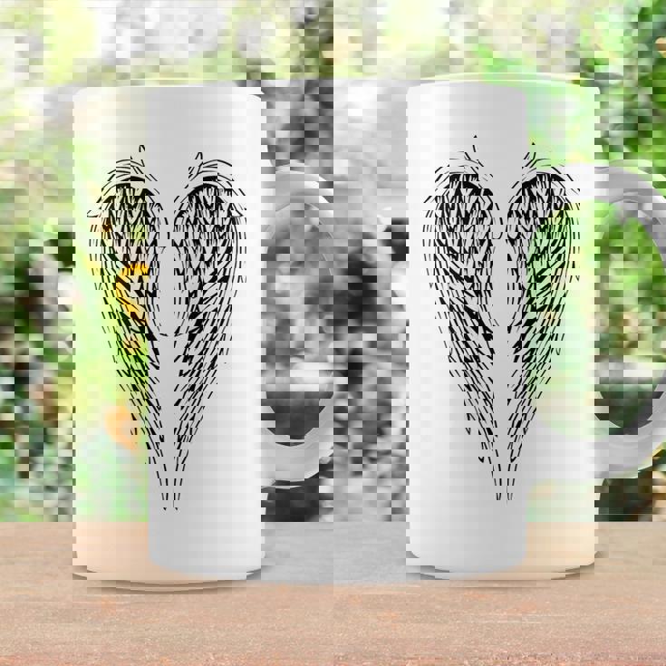 裏側の天使の羽 コーヒーマグ ギフトのアイデア