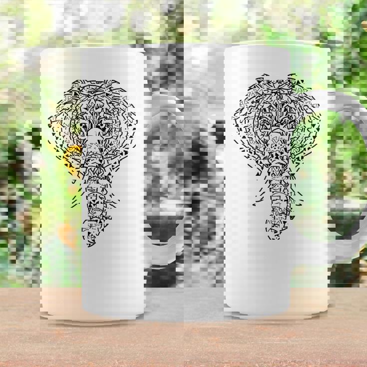 象のマンダラ、ヨガナマステエスニックシャーマン。 コーヒーマグ ギフトのアイデア