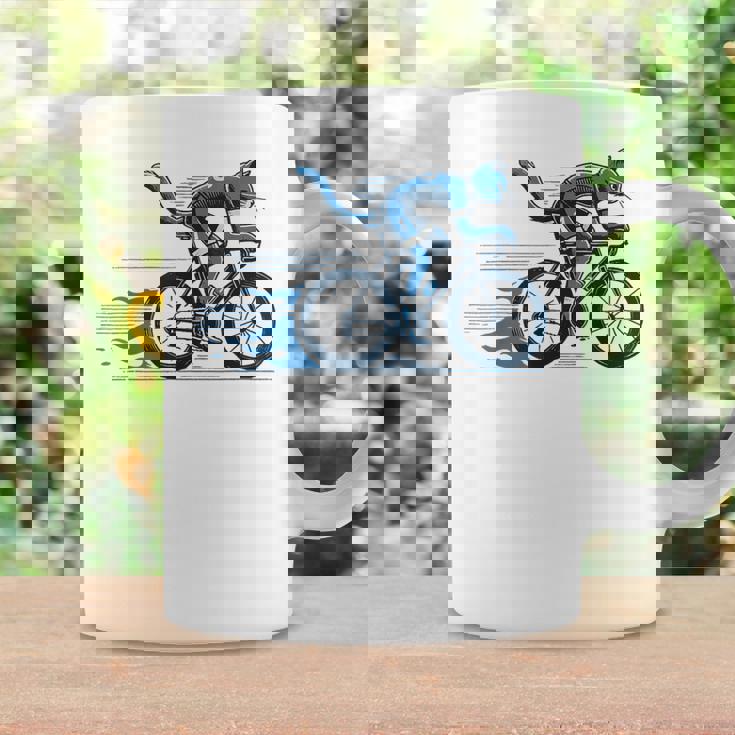 趣味のサイクリストのためのおしゃれな面白いロードバイク猫。 コーヒーマグ ギフトのアイデア