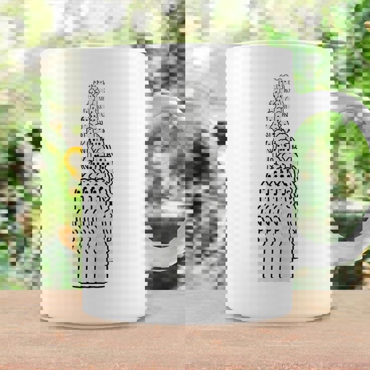 踊るはにわ大行列 はにわ ハニワ 埴輪 土偶 古墳 阿波踊り 宇宙人 かわいい シュール ワンポイント コーヒーマグ ギフトのアイデア