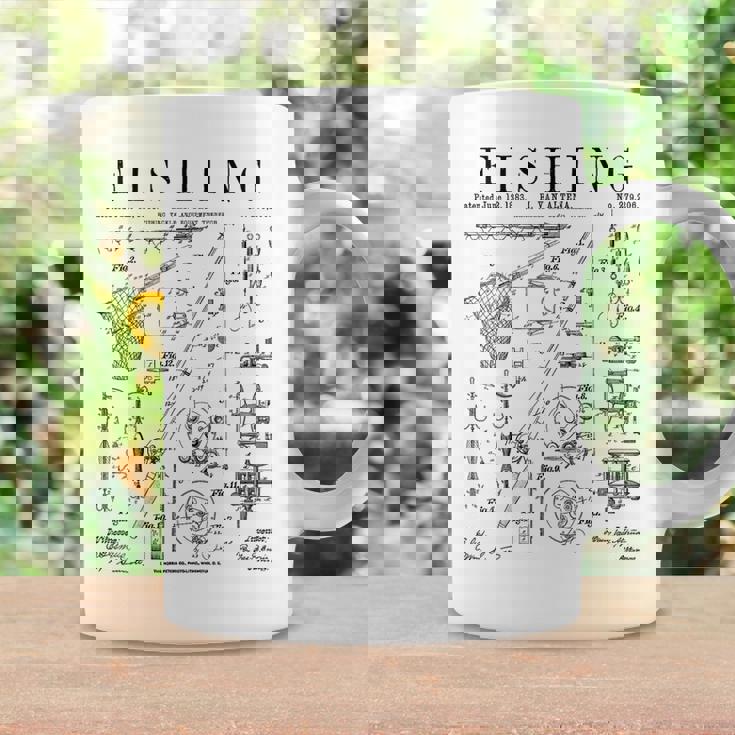 釣り ロッド タックル リール ルアー フィッシャーマン ヴィンテージ 特許 プリント コーヒーマグ ギフトのアイデア