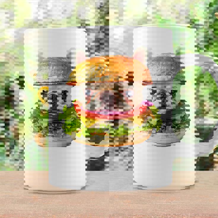 面白いtシャツ フレンチブルドッグ 犬 ハンバーガー メンズ グッズ かわいい おもしろ 面白い 服 ネタ 長袖tシャツ コーヒーマグ ギフトのアイデア