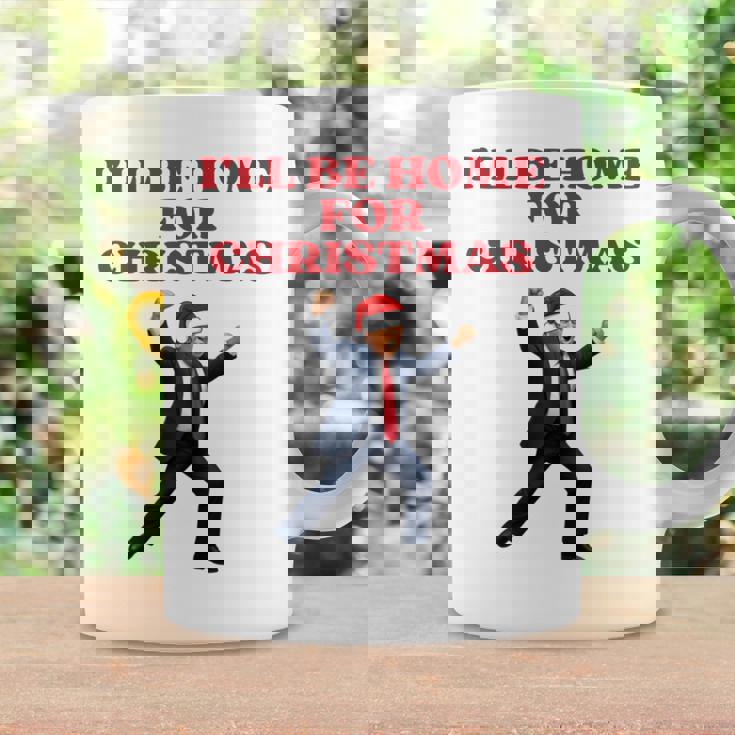 面白いトランプサンタハット、クリスマスに家に帰るよ 長袖tシャツ コーヒーマグ ギフトのアイデア