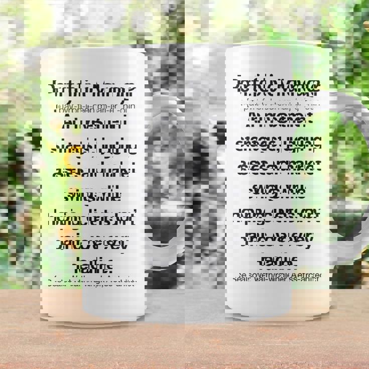 面白いポートフォリオマネージャー コーヒーマグ ギフトのアイデア