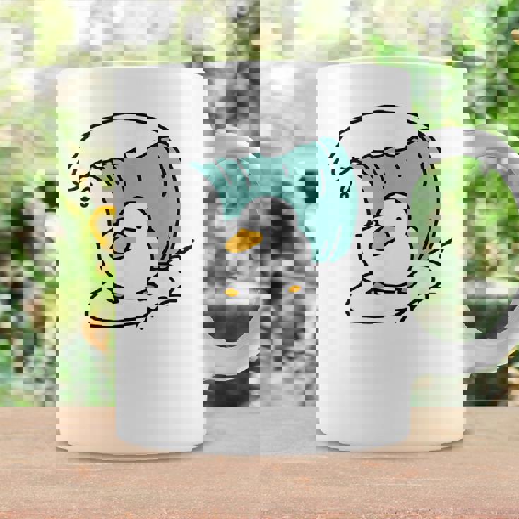 面白くてかわいい小さなアヒルが波をキャッチ。 コーヒーマグ ギフトのアイデア