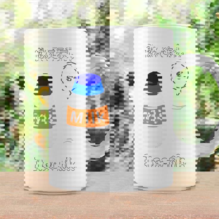 飲んでます。 I Love Milk 牛乳 ミルク びん ボトル カップ 健康 の イラスト 長袖tシャツ コーヒーマグ ギフトのアイデア