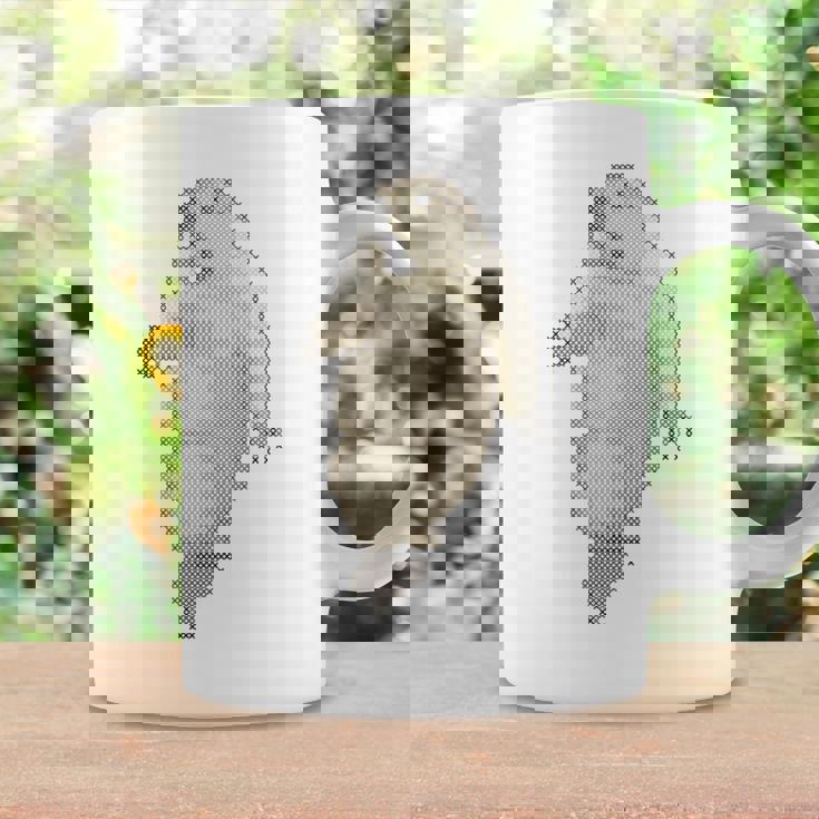 驚愕した マーモット ステッチ デザイン おもしろい 動物 レトロゲーム ドット絵 コーヒーマグ ギフトのアイデア