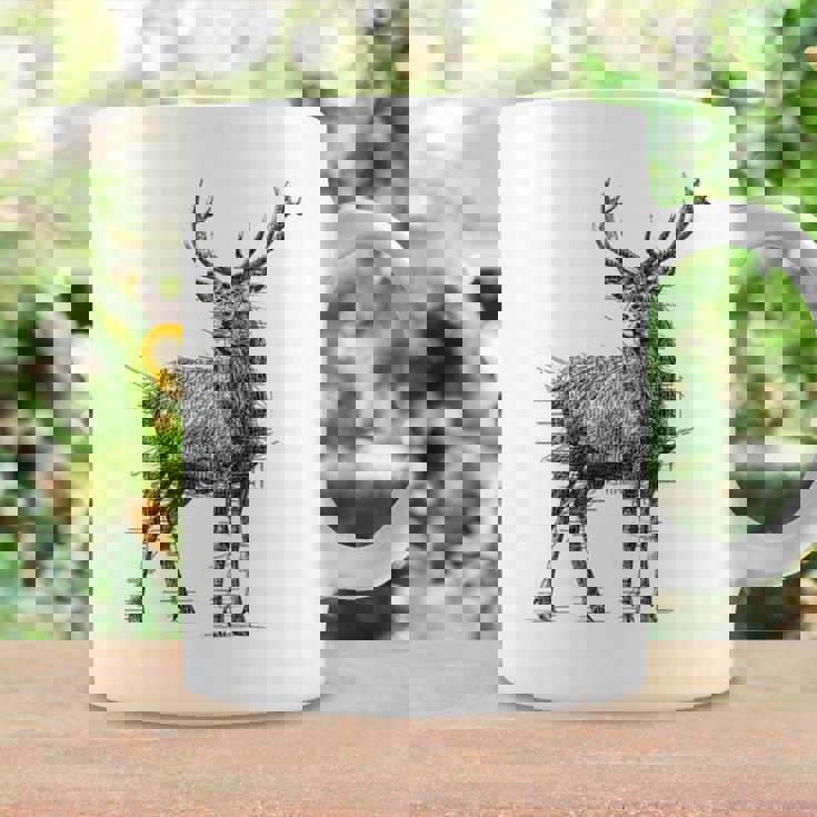 鹿 絵 グラフィック 動物 アート モチーフ 鹿 コーヒーマグ ギフトのアイデア