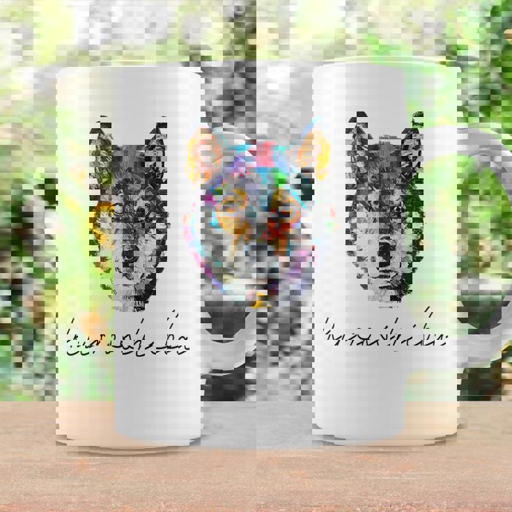 黒柴のグラフィックデザイン コーヒーマグ ギフトのアイデア