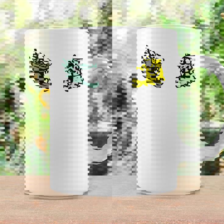 龍 虎 対決 和風キャラクターアート デフォルメポップデザイン コーヒーマグ ギフトのアイデア