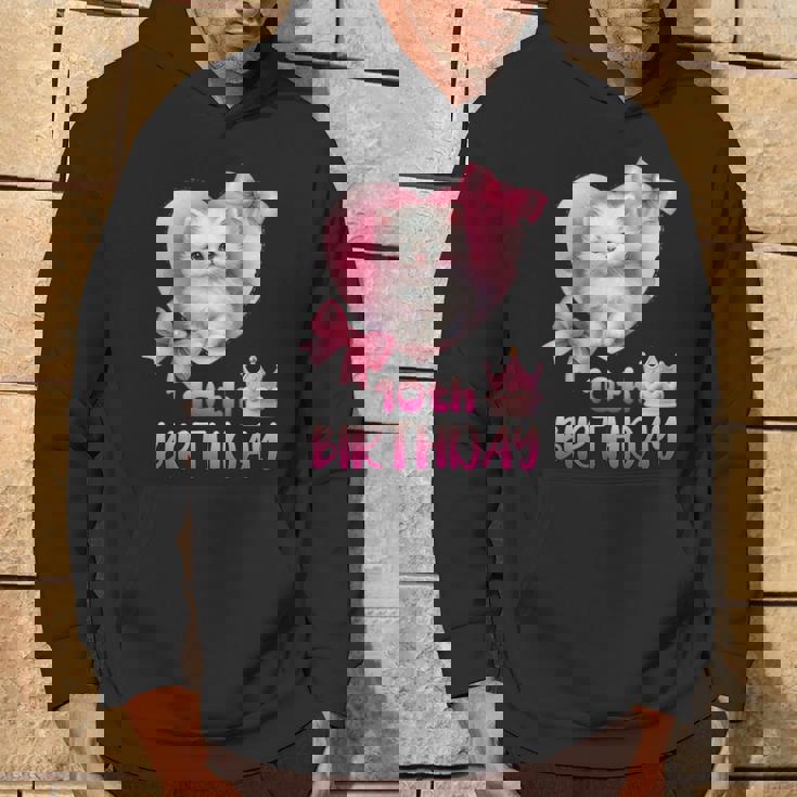 10歳の誕生日 ピンク かわいい 猫 パーカー ライフスタイル