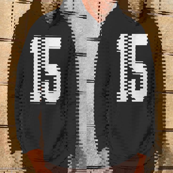 15番のカレッジスポーツスタイル。ホワイト。 パーカー ライフスタイル