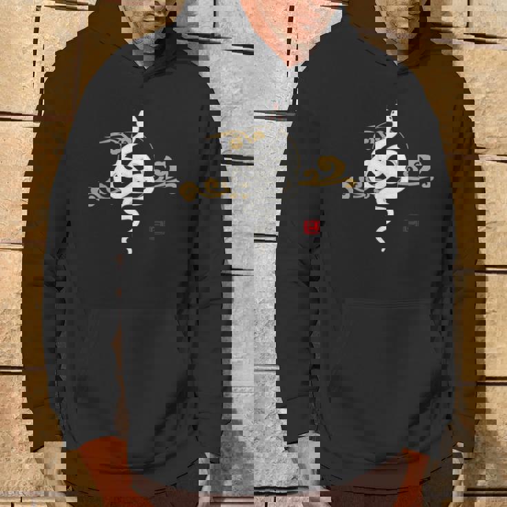 2025年、巳年、蛇、和風、白蛇デザイン パーカー ライフスタイル