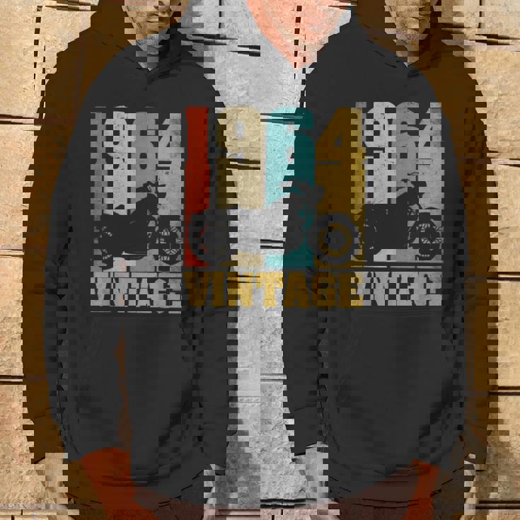 61 歳の誕生日バイカーギフトtシャツ-ヴィンテージ1964バイク パーカー ライフスタイル