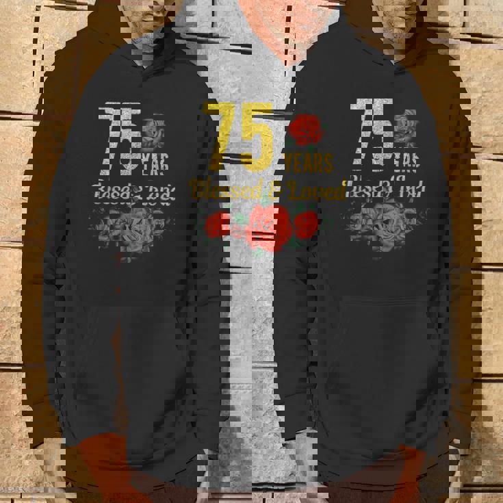 75歳 祝福され愛されたバラの花 フローラル 75歳の誕生日 パーカー ライフスタイル