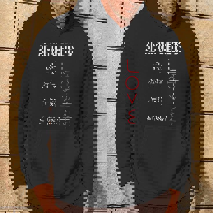 All You Need Is Love 面白くてかわいい数学方程式 パーカー ライフスタイル