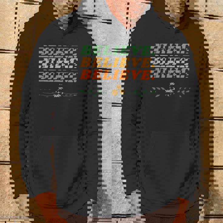 Believe Inspirational Motivational Message Of Hope パーカー ライフスタイル