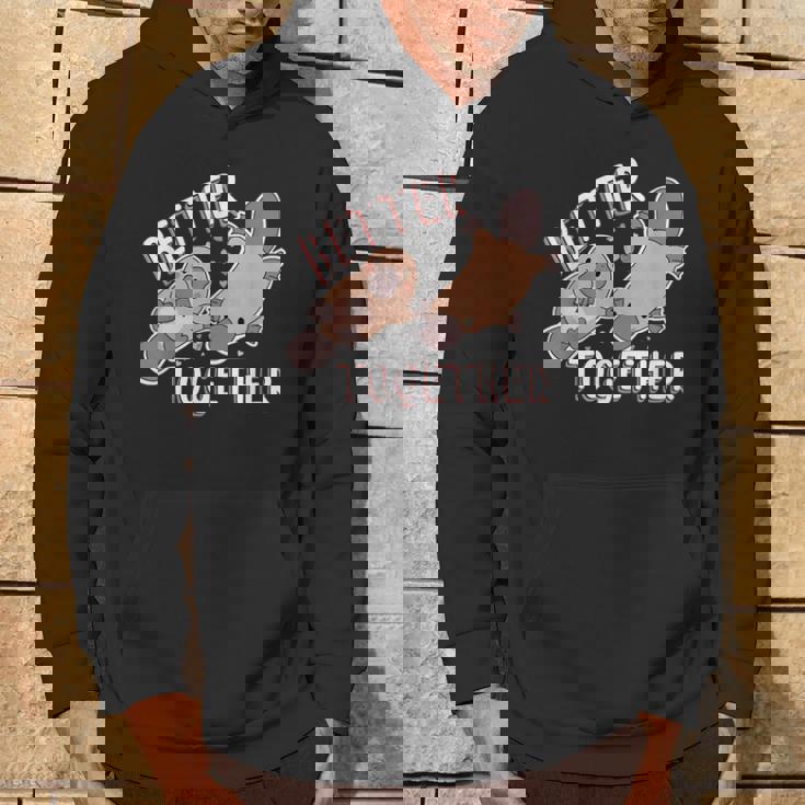 Better Together バレンタインデー カモノハシ カップル ラブ ハッピー パーカー ライフスタイル