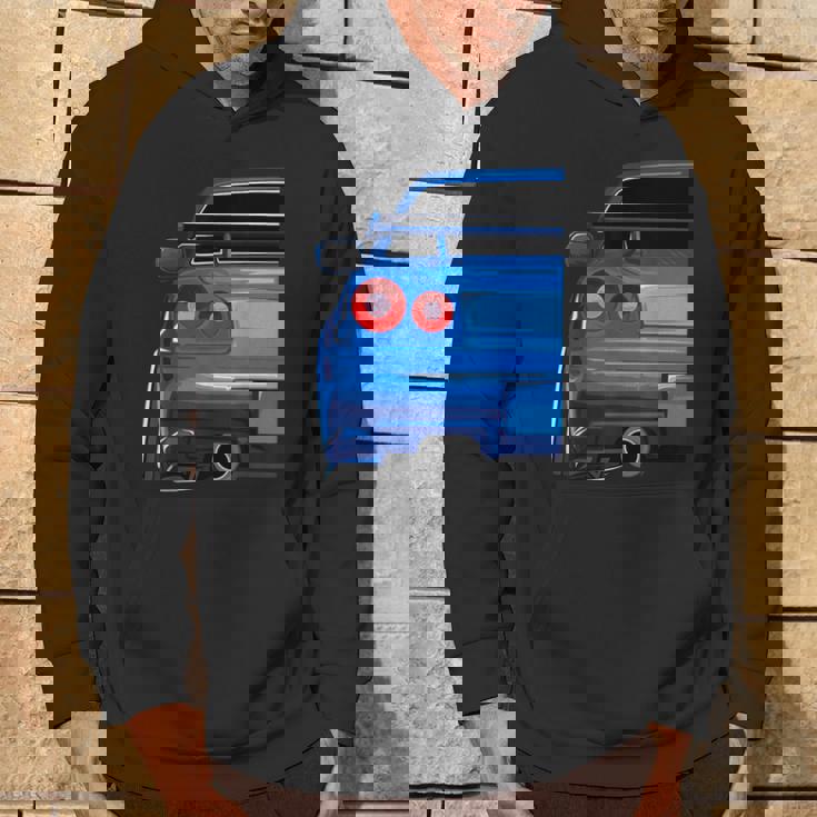 Blue Gt R 34 Jdm スカイラインスタンス カー ドリフトレーシング パーカー ライフスタイル