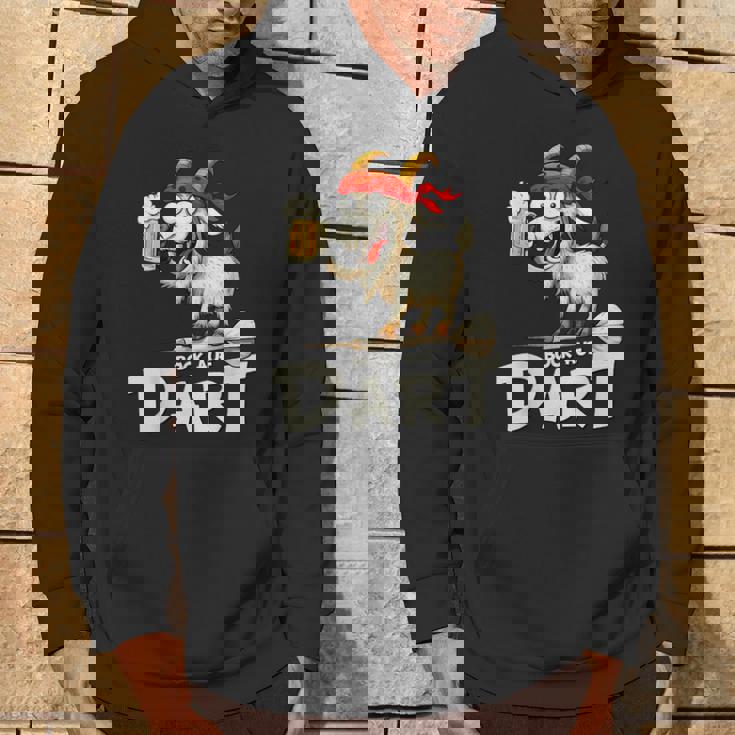 Bock Auf Dart ヤギとビールジョッキ 面白いダーツプレーヤー パーカー ライフスタイル