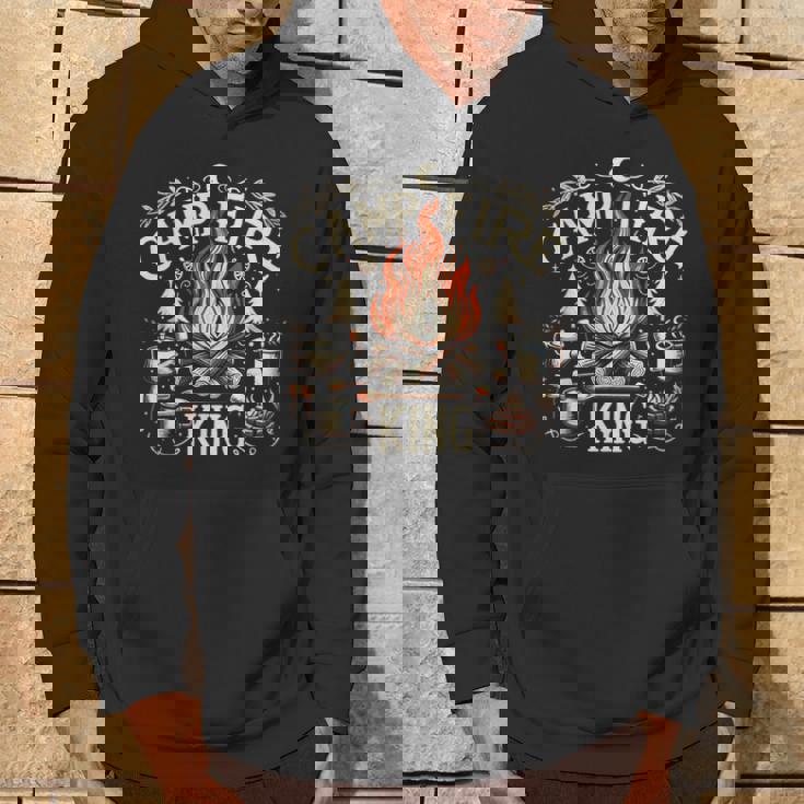 Campfire King おもしろキャンプギフト 焚き火 パーカー ライフスタイル