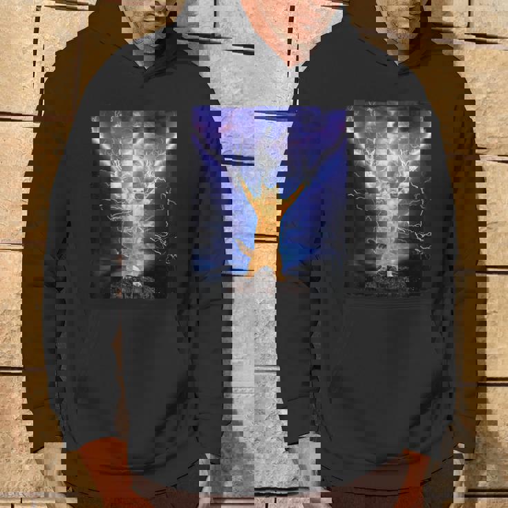 Cat Merch おかしな猫 稲妻 サンダーボルト オン マウンテン パーカー ライフスタイル