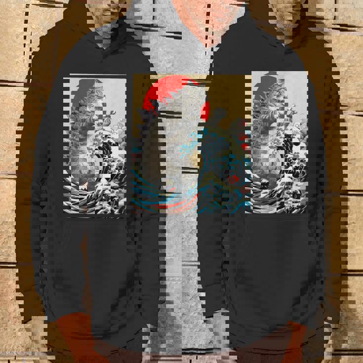 Catzilla 猫日本美術面白い猫 パーカー ライフスタイル