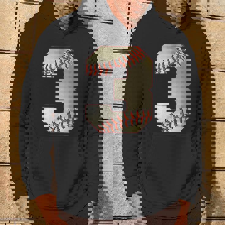 Cool 3 3番 数字 バースデーパーティー 3番目 野球 誕生日 パーカー ライフスタイル