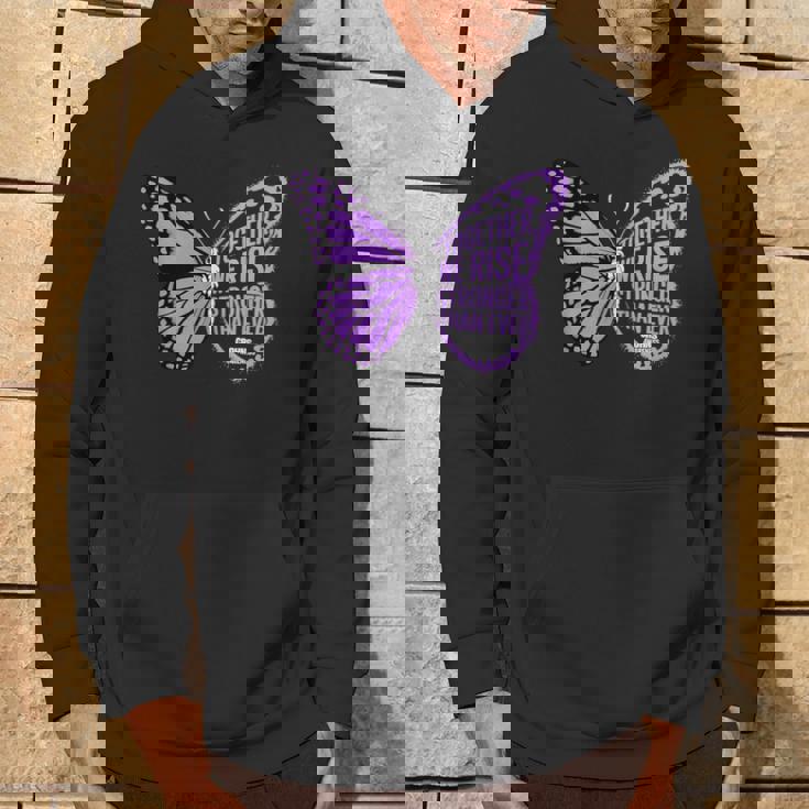 Crohns Awareness Together We Rise パープルリボン バタフライ パーカー ライフスタイル